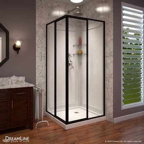 Cornerview Shower Enclosure, Base, and Backwall Kit - Dreamline