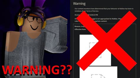 Roblox First Ban Warning From Uploading Fanart Youtube