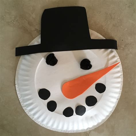 What I Live For Paper Plate Snowman