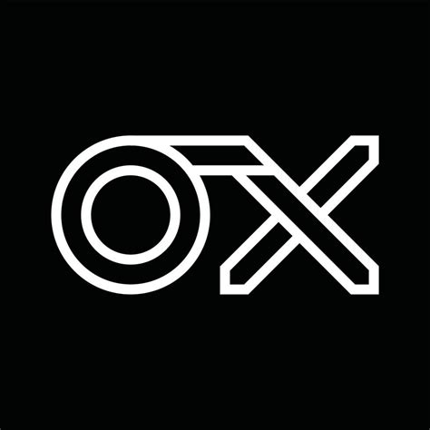 Ox Logo Monogram With Line Style Negative Space 16567026 Vector Art At