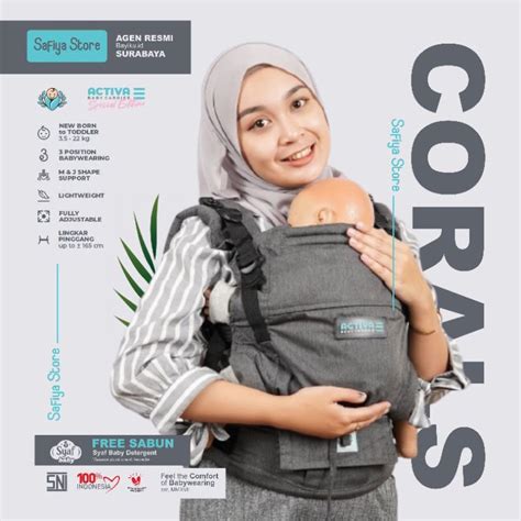 Jual Activa Baby Carrier Mark III SOLID POLOS Bayiku Id Gendongan Ssc