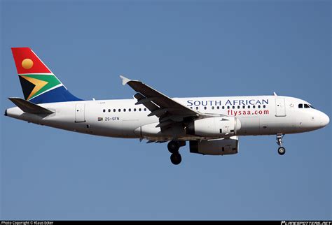 Zs Sfn South African Airways Airbus A319 131 Photo By Klaus Ecker Id