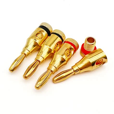 10 Sztuk 4mm Poz Acana Wtyczka Bananowa Adapter Kabel Wzmacniacza D Wi