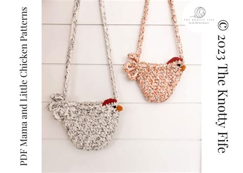 Mama and Little Chicken Bag Pattern Crossbody Purse Crochet Toddler ...