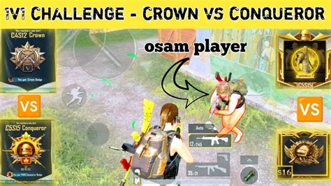 1v1 AR CHALLENGE IN TDM CONQUEROR VS CROWN PLAYER Bgmi Pubg Viral