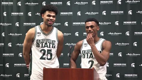 Malik Hall And Tyson Walker Postgame Qanda Michigan State Youtube