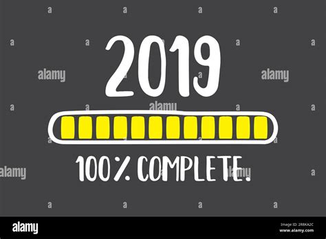 Doodle Download Bar 2019 Complete100 Percent Sign Design On Black