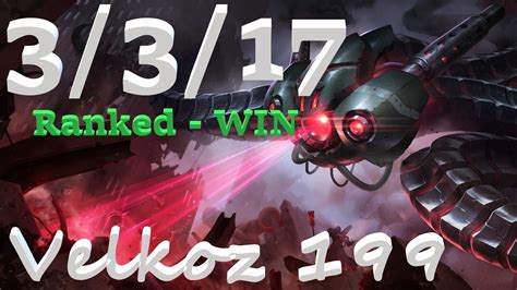 Velkoz Ranked 3317 Velkoz Lol 199 Game Winning Youtube