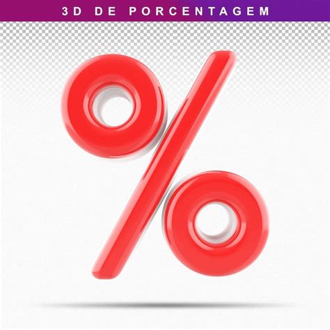 Premium Psd 3d Percentage Symbol Render