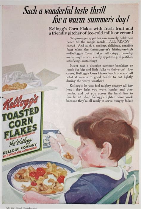 Kelloggs Toasted Corn Flakes Cereal Breakfast Vintage S Good