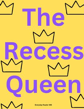 The Recess Queen by Everyday Reader 365 | TPT