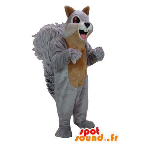 Purchase Squirrel Mascot Brown And White Squirrel Costume In Mascots