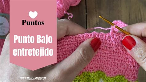 Punto Bajo Entretejido A Crochet Tejer En Espa Ol Youtube