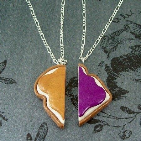 Haha So Cute Peanut Butter Jelly Bff Necklace Bff Necklaces