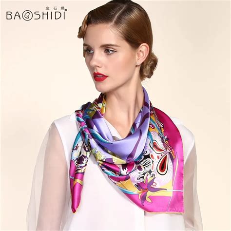 Aliexpress Buy BAOSHIDI 12m M Thick 100 Pure Silk 90 90cm Large