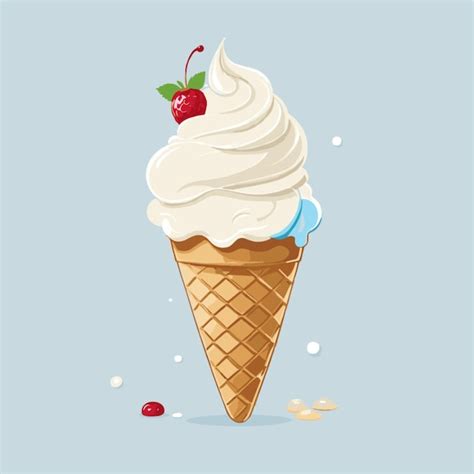 Vector De Helado Sobre Fondo Blanco Vector Premium