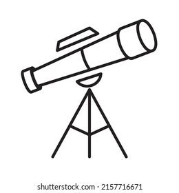 Telescope Doodle Hand Drawn Vector Illustraton Stock Vector Royalty