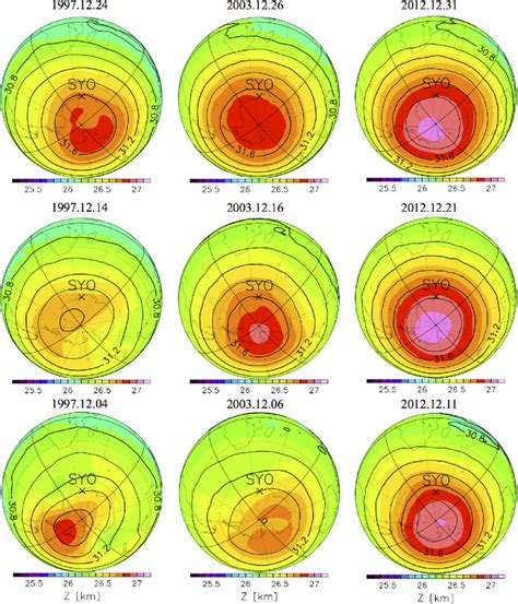 Geopotential Heights At The Isobaric Surfaces Of Hpa Isopleth Line