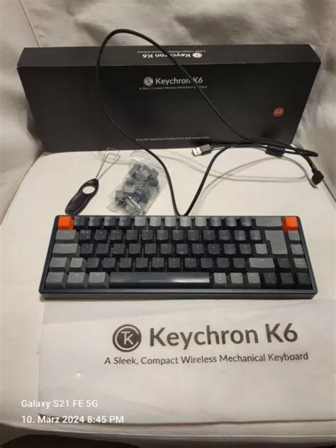 KEYCHRON K6 WIRELESS Mechanical Keyboard Gateron G Pro Mechanical Brown