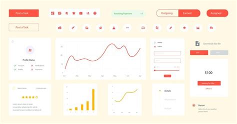 Elementos Del Kit De Interfaz De Usuario De Vectores Gratuitos Y