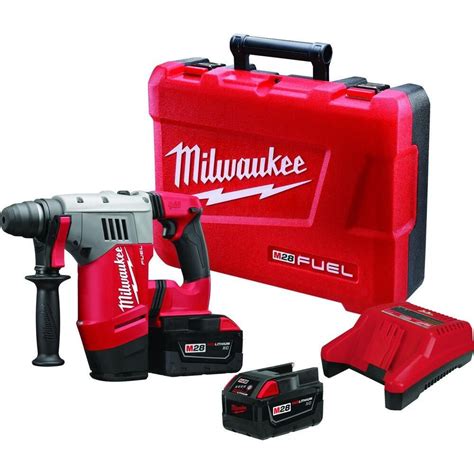 Milwaukee Tool M28 28v 1 1 8 Sds Plus Rotary Hammer Kit With Dust Extractor The Home Depot Canada