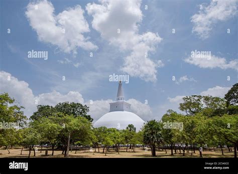 White Dagoba Dome Roof Of A Temple In Sri Lanka Stock Photo Alamy