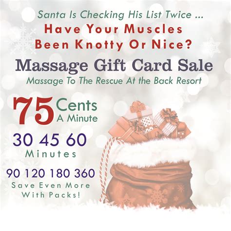 Salem Massage Gift Certificates | Back Resort