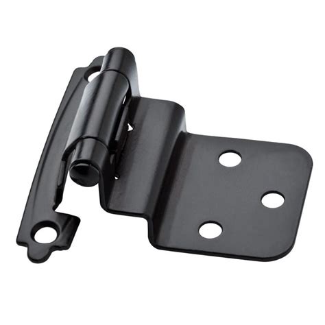 Liberty Matte Black Self Closing 3 8 In Inset Cabinet Hinge 1 Pair