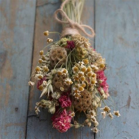 Rustic Dried Flower Wedding Bouquet Dried Flower Wedding Bouquet