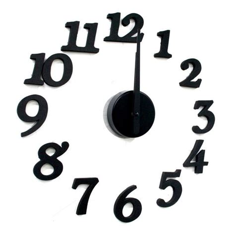 DIY Adhesive Numbers Wall Clock | Number wall, Wall clock, Clock wall decor