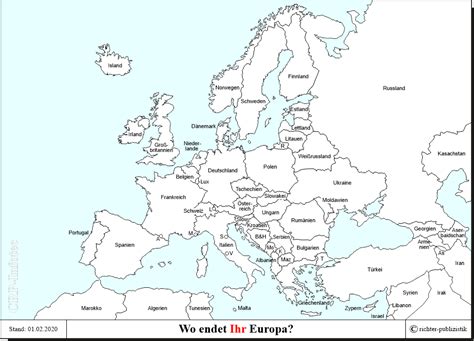 Europäische Länder Und Hauptstädte Zum Ausdrucken