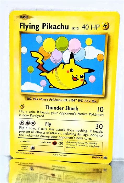 Flying Pikachu 110108 Secret Rare Pokemon Xy Evolutions Tcg Nm Secret