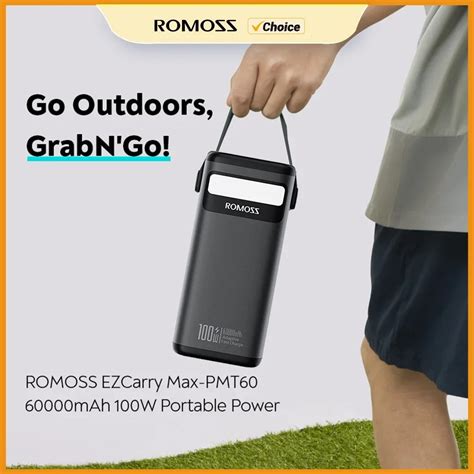 Buy Romoss Pmt Portable Power Bank W Fast Charge External Battery