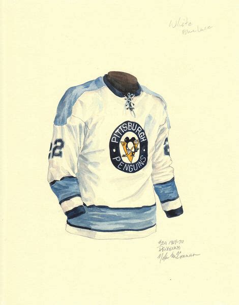 Nhl Pittsburgh Penguins 1969 70 Uniform And Jersey Original Art