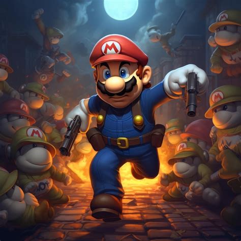 Super Mario El Polic A Heroico Contra Los Criminales Koopa En Un