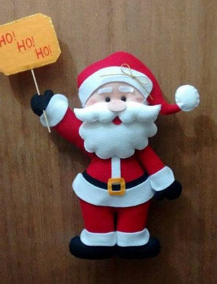 10 Moldes Para Fazer Papai Noel De Feltro Como Fazer Em Casa