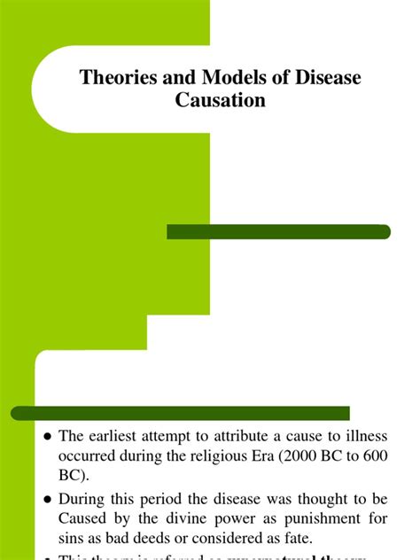 Theories And Models Of Disease Causation Screening Medicine Sensitivity And Specificity