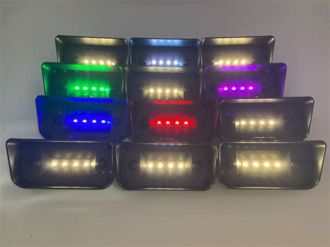 Brighter Solar Fence Lights 12 Pack RGB 8 Colors Dusk To Dawn Deck