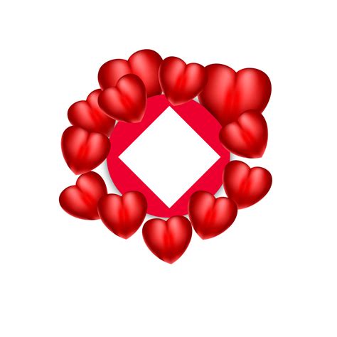 Free Red Balloon Hearts Frame Wish Valentine Day 20574144 PNG With