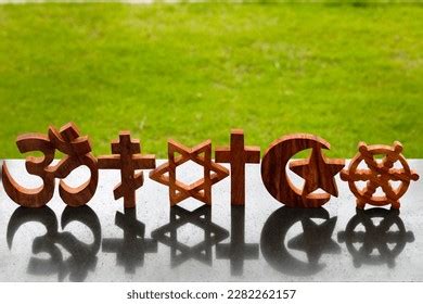 Religious Symbols Catholicism Islam Judaism Orthodoxy Stock Photo ...