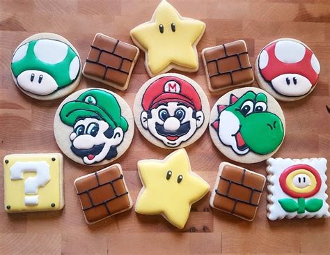 Super Mario Sugar Cookie Set Super Mario Birthday Party Sugar