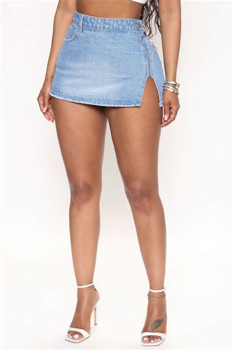 Womens Always Ready Denim Micro Mini Skirt In Light Blue Wash Size Small By Fashion Nova Mini