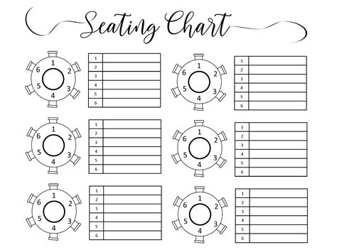 Free Seating Chart Template Microsoft Word Printable And Enjoyable