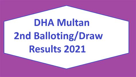 DHA Multan Balloting Draw Result 2021 Check Online