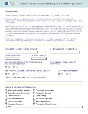 Fillable Online Loc Use This Application Form Only To Apply For One Of