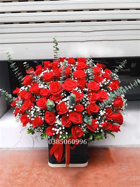 Giỏ Hoa Hồng Đỏ A217 - Shop Hoa Hồng - Cửa Hàng Hoa Hồng Giá Rẻ Tại HCM