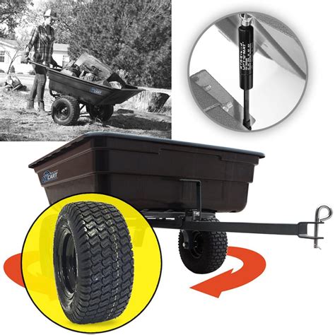 OXCART OxCart 12 Cu Ft 14 Cu Ft Lift Assist And Swivel Dump Cart