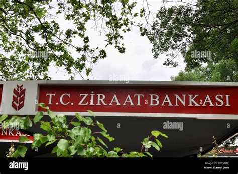 Ankara Turkey June Signboard Of Ziraat Banksi Agriculture Bank