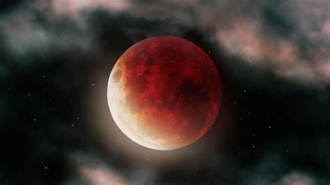 Blood Moon Wallpaper 4K, Lunar Eclipse, Composition, 5K