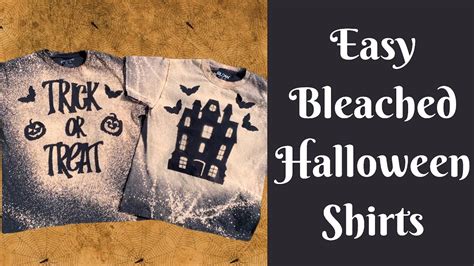 Halloween Crafts Easy Bleached Halloween Shirts How To Spray Bleach